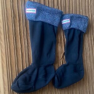 Hunter Black and Glittery Sock Inserts for Hunter Rain Boots